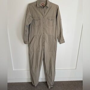 Vintage Banana Republic Safari Military Amazing Coverall Jumpsuit Khaki UtilityM